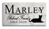 Personalized Cat Memorial – Marble Pet Plaque with Name & Years | “Beloved Friend” with Cat Silhouette