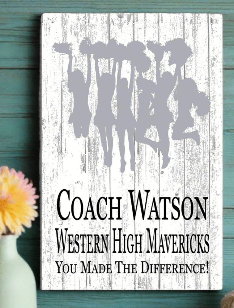 Cheerleader Coach Gift Customized Cheer Coaches SIGNABLE Plaque - Broad Bay Personalized Gifts Shipped Fast