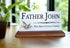 Catholic Desk Nameplate - Custom Marble Gift with Holy Spirit Dove for Clergy