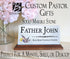 Catholic Desk Nameplate - Custom Marble Gift with Holy Spirit Dove for Clergy