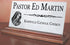 Religious Desk Nameplate - Custom Marble Sign for Pastor, Priest or Church Staff