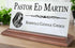 Religious Desk Nameplate - Custom Marble Sign for Pastor, Priest or Church Staff