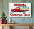 Personalized Christmas Sign - Red Truck Christmas Tree Farm - Custom Large Wood