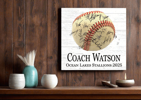 Coach Gift Plaque Signable Solid Wood SELECT YOUR SPORT