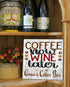 Coffee Now Wine Later Sign - Personalized Custom Name Kitchen Decor