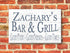 Custom Bar and Grill Sign - Personalized Man Cave or Barbecue Decoration