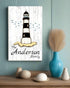 Custom Lighthouse Family Name Sign – Personalized Beach House or Coastal Wall Art | Nautical Décor