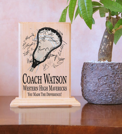 Custom Coach Gift Plaque Signable Basketball Football Soccer Softball Volleyball And More