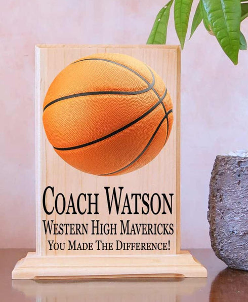 Custom Coach Gift Plaque Signable Basketball Football Soccer Softball Volleyball And More