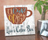 Custom Coffee Bar Sign - Personalized Name Kitchen Decor Solid Wood