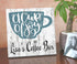 Custom Coffee Bar Sign - Personalized Name Kitchen Decor Solid Wood