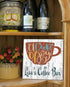 Custom Coffee Bar Sign - Personalized Name Kitchen Decor Solid Wood
