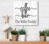 Coffee Bar Sign - Personalized Custom Name for Kitchen Home or Office