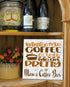 Coffee Lover Gift Sign - Personalized Custom Name Farmhouse Style Decor