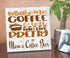 Coffee Lover Gift Sign - Personalized Custom Name Farmhouse Style Decor