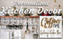 Coffee Time Sign - Personalized Custom Name for Coffee Bar or Kitchen