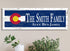 Personalized Colorado Flag Sign with Family Name - Custom Wood Home Sign
