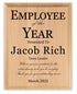 Employee of the Year Plaque - Personalized Workplace Recognition Award