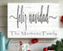 Personalized Feliz Navidad Christmas Sign - Custom Family Name Holiday Decoration