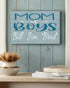 Mom of Boys Sign - Personalized with Sons Names Custom Wood Gift