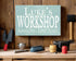 Custom Workshop Sign - Personalized Man Cave Gift with Name