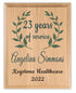 Years of Service Plaque - Personalized Work Anniversary Gift with Laurel Design