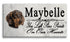 Dachshund Memorial Stone - Personalized Marble Dog Grave Marker