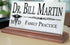 Doctor Desk Nameplate - Personalized Marble Physician Name Plate Gift - Solid Marble