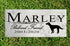 Dog Memorial Stone by Breed - Personalized Marble Grave Marker