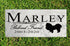 Dog Memorial Stone by Breed - Personalized Marble Grave Marker