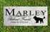 Dog Memorial Stone by Breed - Personalized Marble Grave Marker