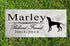 Dog Memorial Stone by Breed - Personalized Marble Grave Marker