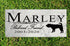 Dog Memorial Stone by Breed - Personalized Marble Grave Marker