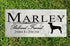 Dog Memorial Stone by Breed - Personalized Marble Grave Marker