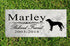 Dog Memorial Stone by Breed - Personalized Marble Grave Marker