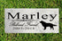 Dog Memorial Stone by Breed - Personalized Marble Grave Marker