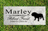 Dog Memorial Stone by Breed - Personalized Marble Grave Marker
