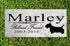 Dog Memorial Stone by Breed - Personalized Marble Grave Marker