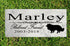 Dog Memorial Stone by Breed - Personalized Marble Grave Marker