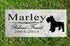 Dog Memorial Stone by Breed - Personalized Marble Grave Marker