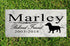 Dog Memorial Stone by Breed - Personalized Marble Grave Marker