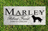 Dog Memorial Stone by Breed - Personalized Marble Grave Marker