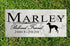 Dog Memorial Stone by Breed - Personalized Marble Grave Marker