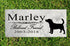 Dog Memorial Stone by Breed - Personalized Marble Grave Marker