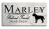 Dog Memorial Stone by Breed - Personalized Marble Grave Marker