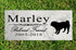 Dog Memorial Stone by Breed - Personalized Marble Grave Marker