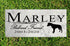 Dog Memorial Stone by Breed - Personalized Marble Grave Marker