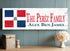 Dominican Flag Sign - Personalized Family Name - Custom Wood Dominican Heritage Gift
