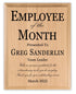 Employee of the Month Plaque - Personalized Monthly Recognition Award