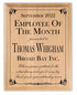 Employee of the Month Plaque – Personalized Recognition Award with Custom Name, Month & Message